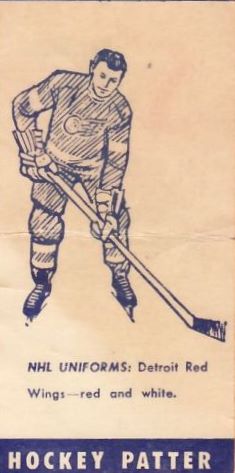 1948-49 Paterson Hockey Card Hockey Patter Detroit Red Wings